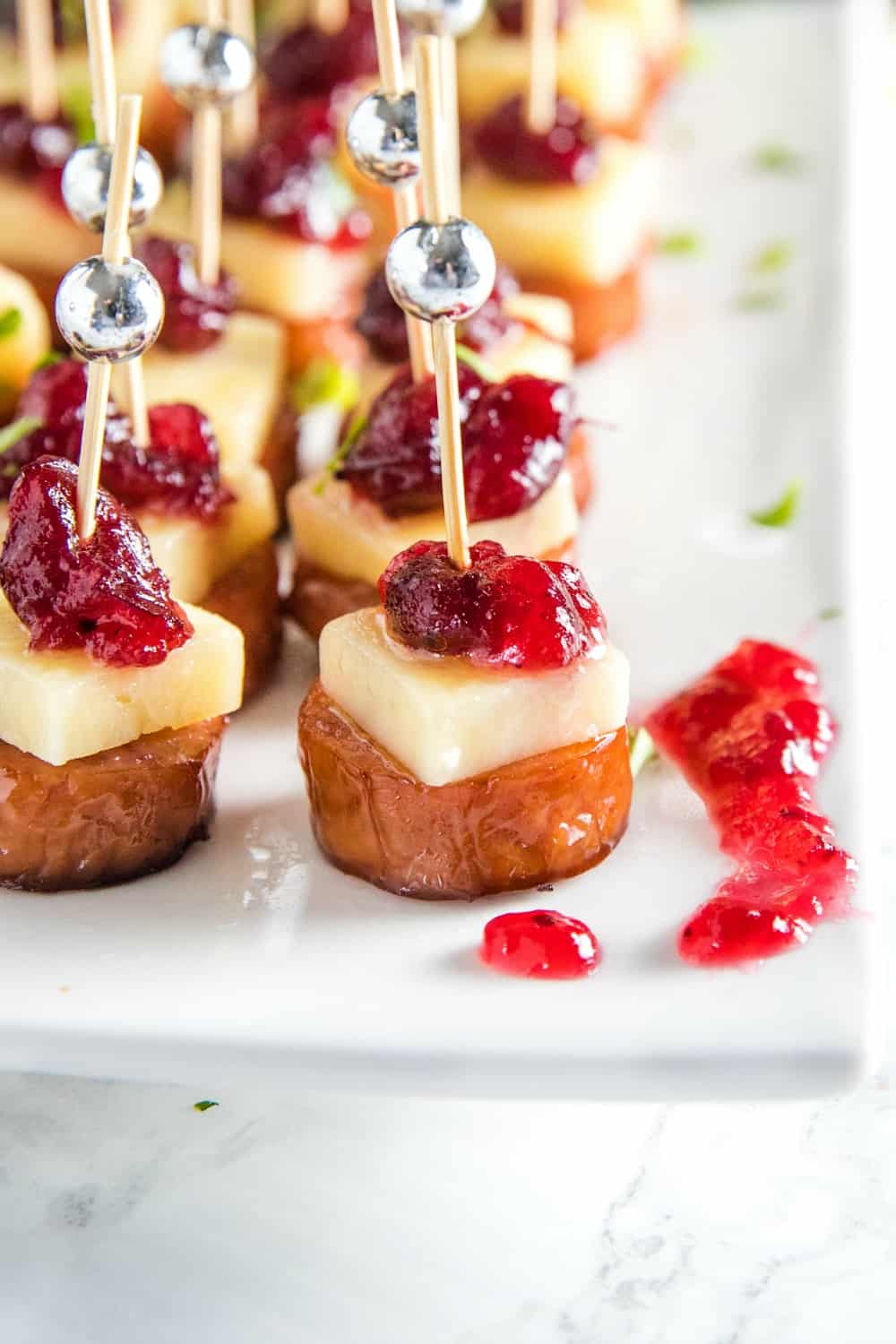 Sheet Pan Smoked Sausage Cranberry Bites