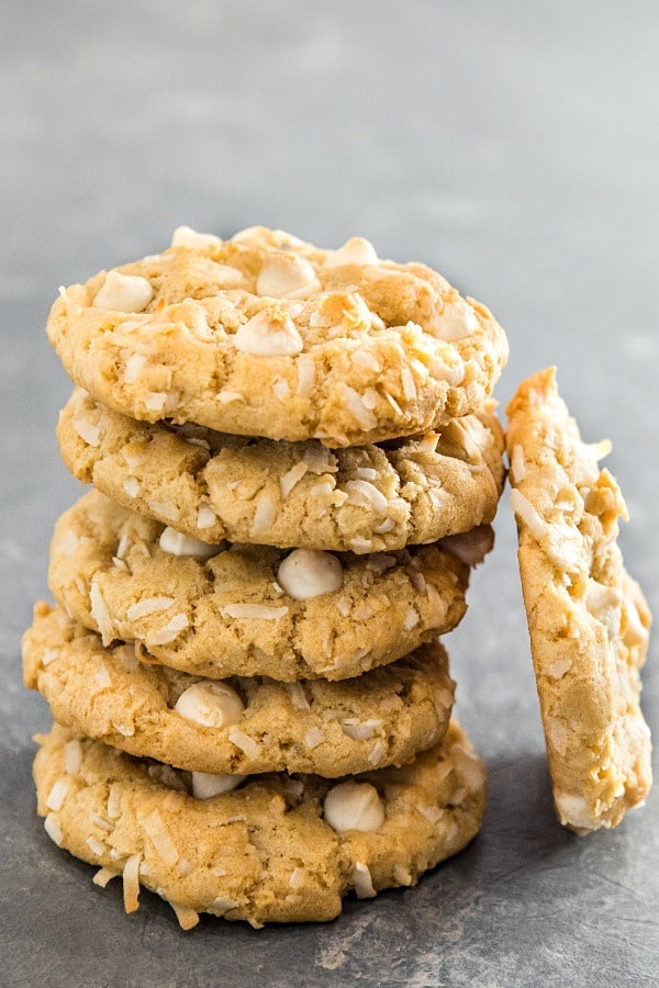 Chewy Chocolate Chip Coconut Cookies are crisp and buttery on the outside with an irresistibly soft and chewy inside. A holiday favorite and great for gift giving too! #mustlovehomecooking