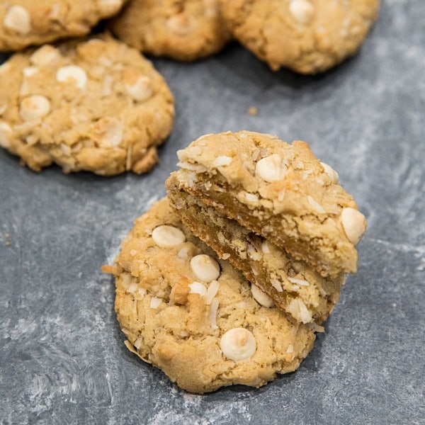 Chewy Chocolate Chip Coconut Cookies are crisp and buttery on the outside with an irresistibly soft and chewy inside. A holiday favorite and great for gift giving too! #mustlovehomecooking