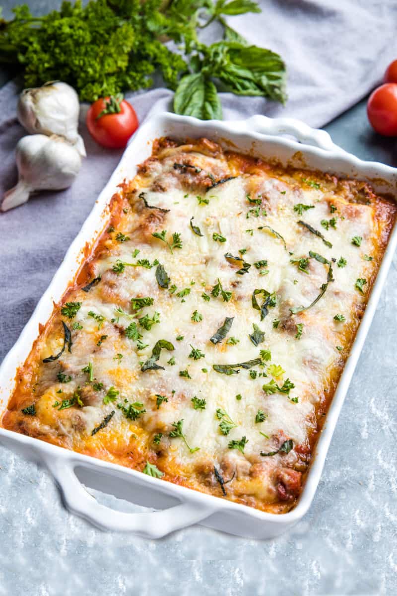 baked freezer ravioli