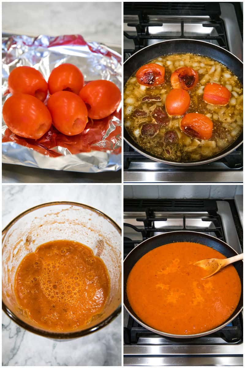 Steps of making chipotle enchilada sauce