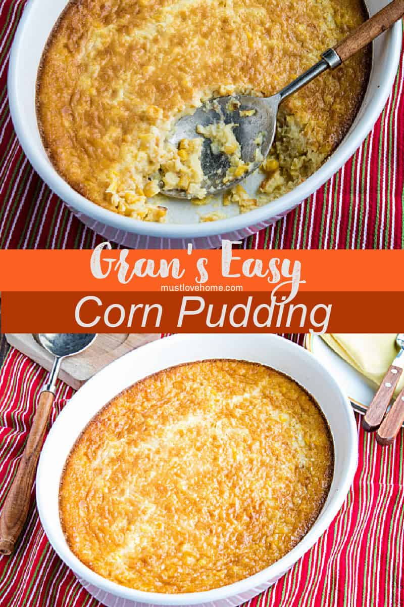 Canned corn, eggs and cream make this delicious southern comfort food so easy to prepare. #mustlovehomecooking