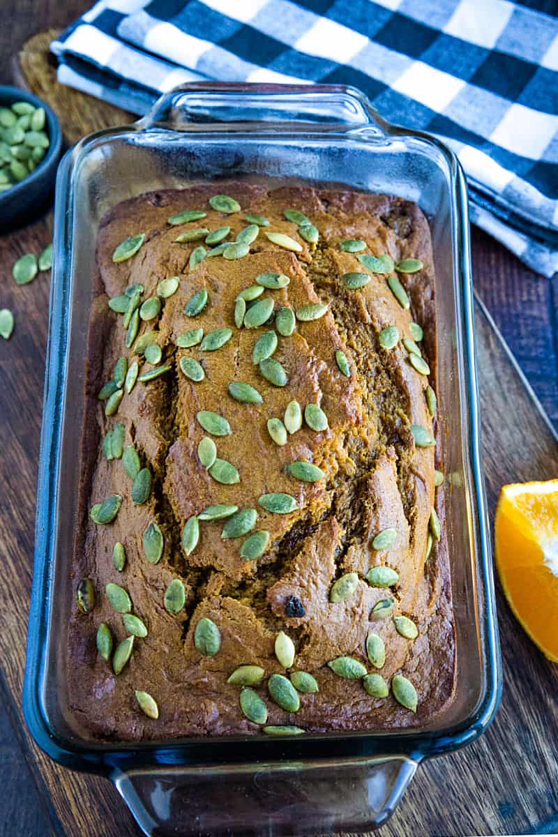 Best Pumpkin Bread is a from scratch, moist and buttery quick bread made with pumpkin puree, tangy sour cream and spices. #mustlovehomecooking