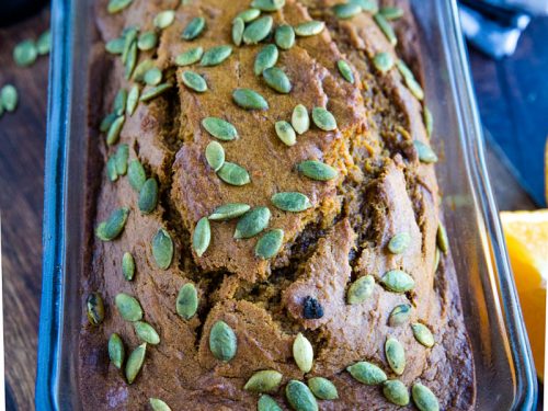 Best Pumpkin Bread is a from scratch, moist and buttery quick bread made with pumpkin puree, tangy sour cream and spices. #mustlovehomecooking