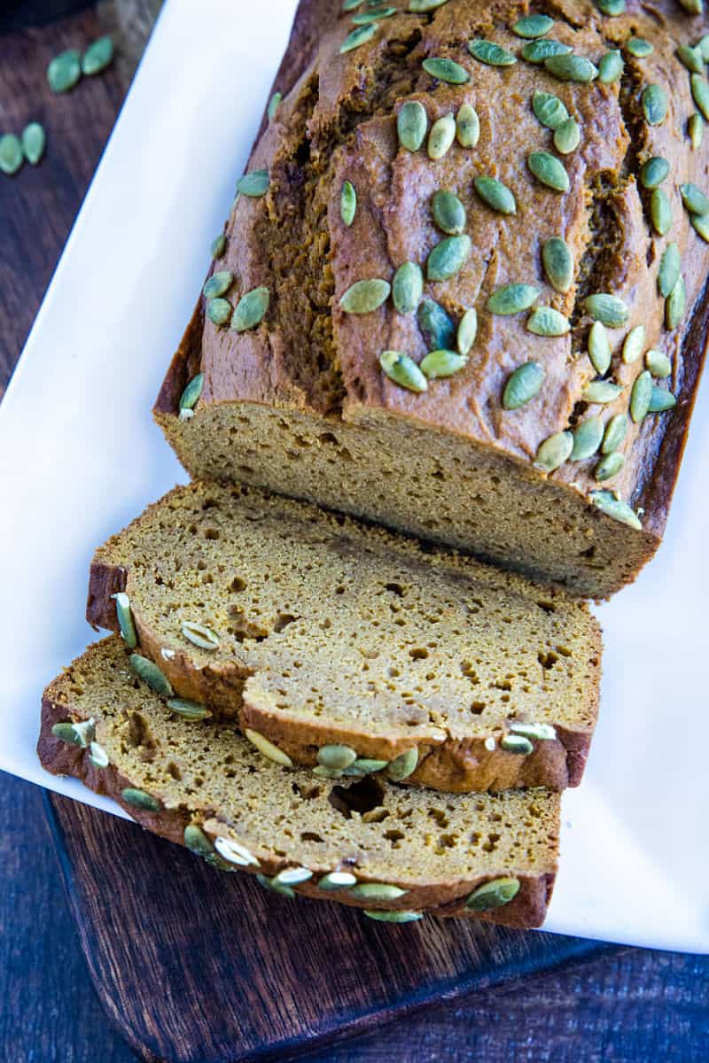 Best Pumpkin Bread is a from scratch, moist and buttery quick bread made with pumpkin puree, tangy sour cream and spices. #mustlovehomecooking