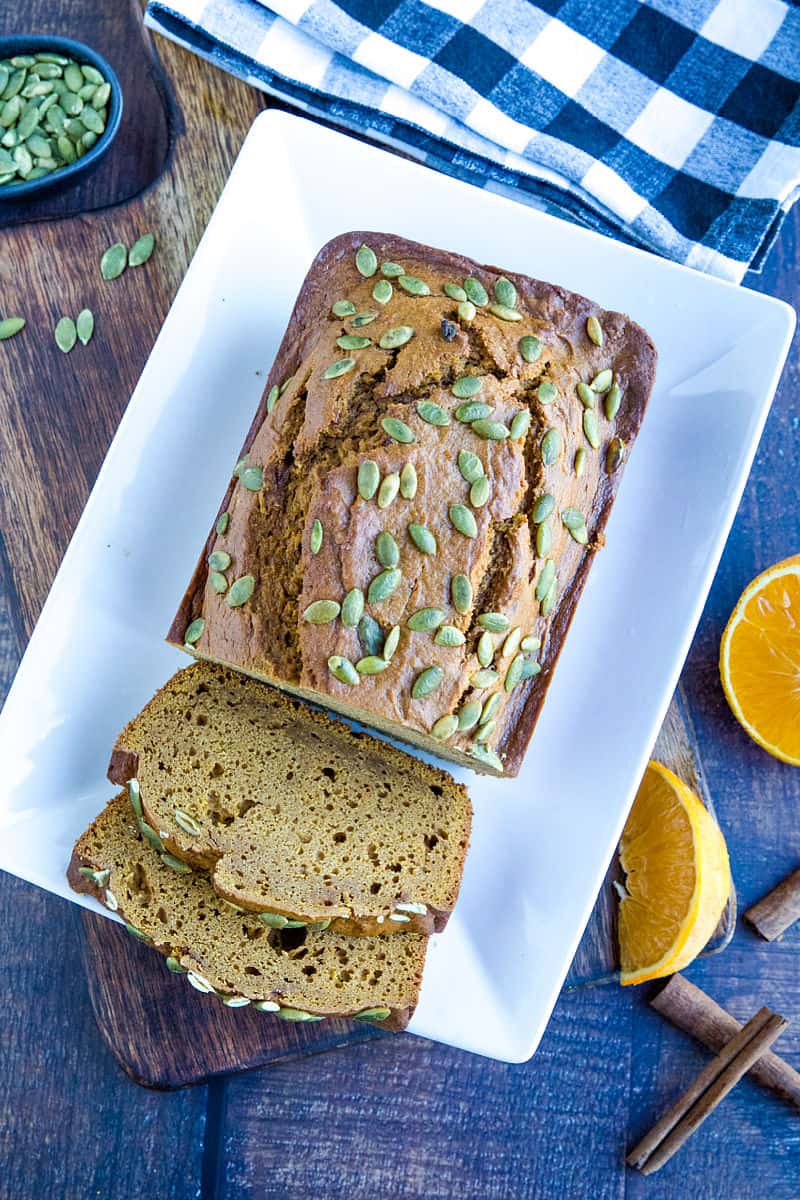 Best Pumpkin Bread is a from scratch, moist and buttery quick bread made with pumpkin puree, tangy sour cream and spices. #mustlovehomecooking