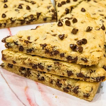 Rich and delicious chocolate chip cookies baked easy in round pans!